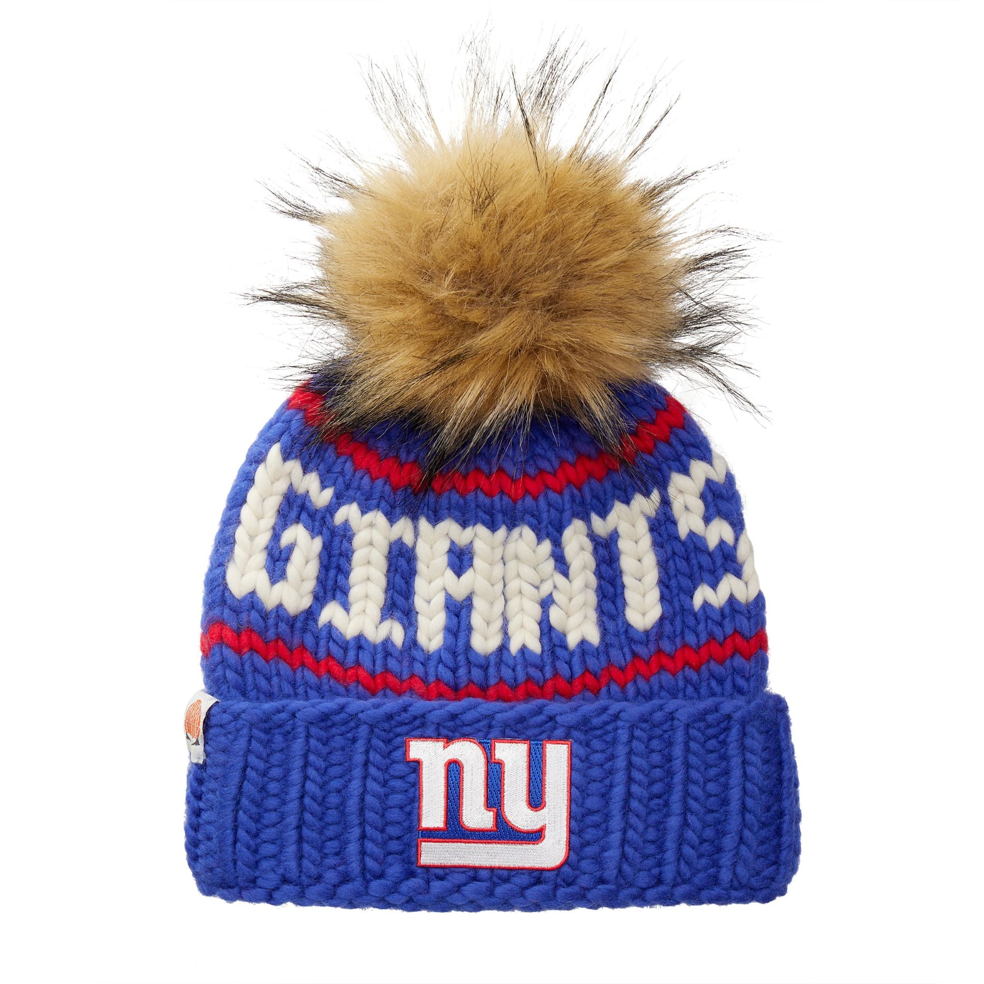 New York Giants Sh*t That I Knit Women\'s Hand-Knit Brimmed Merino Wool Beanie S-20298NYG?$ZoomHD$ main image 4