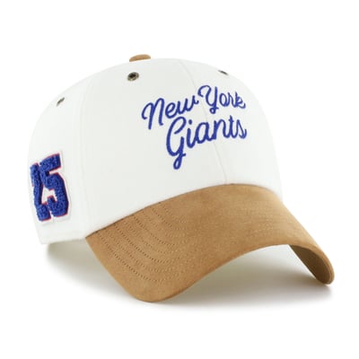 New York Giants Stoney Clover Lane x '47 Women's Cursive Clean Up Adjustable Hat - Cream/Tan