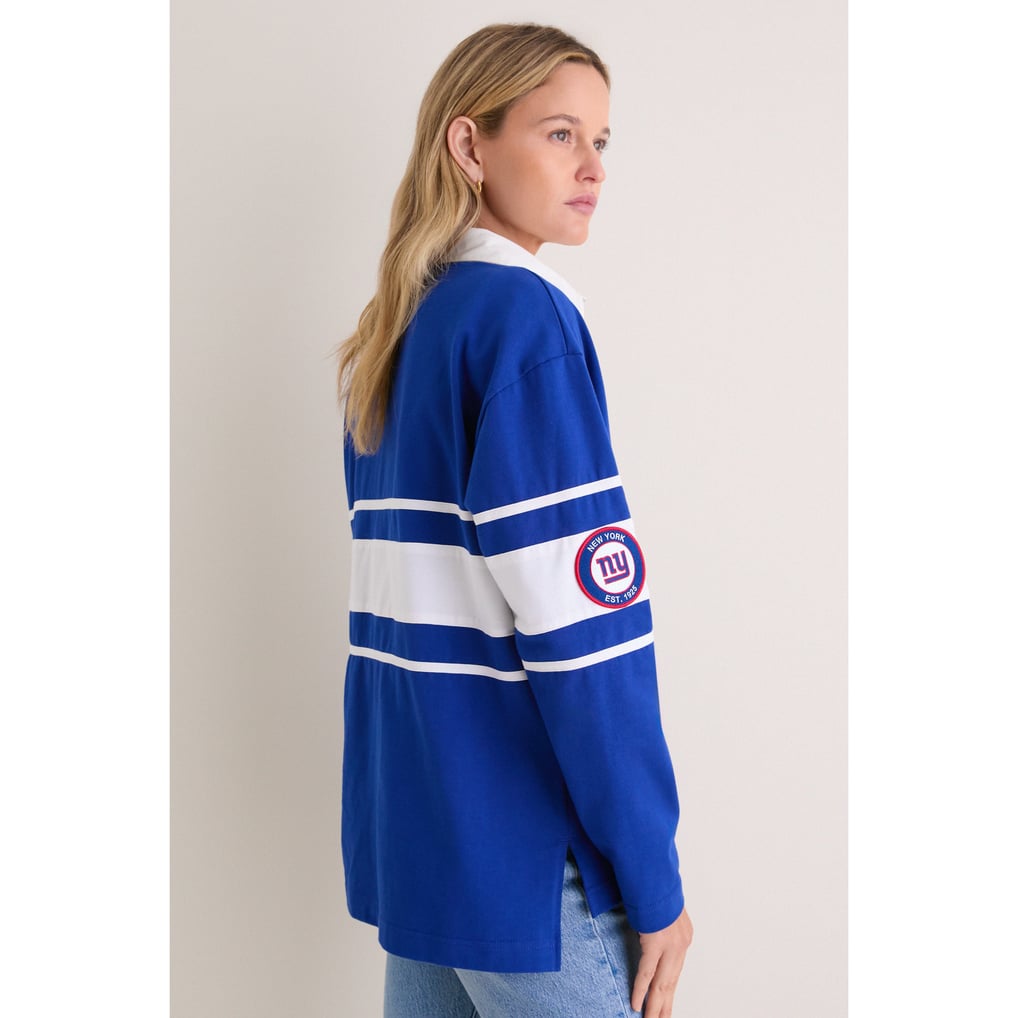 Women's New York Giants Tuckernuck Royal Rugby Long Sleeve Polo