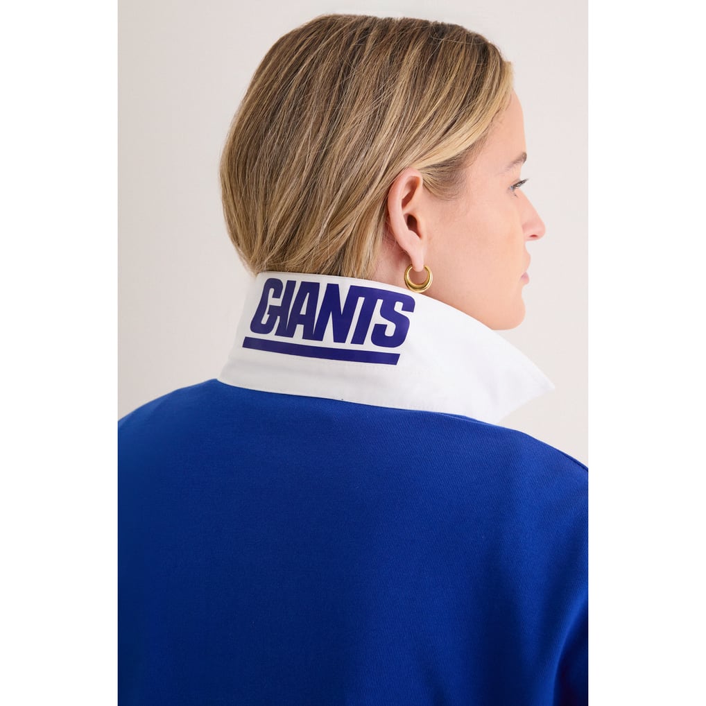 Tuckernuck New York Giants Women's Royal Rugby Long Sleeve Polo