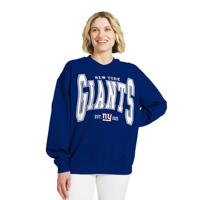  New York Giants WEAR by Erin Andrews Women's Oversized Sweatshirt - Royal