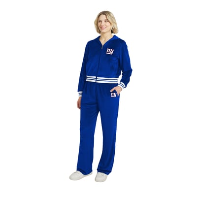  New York Giants WEAR by Erin Andrews Women's Velour Track Suit - Royal