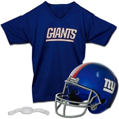 New York Giants Franklin Sports Youth NFL Deluxe Helmet & Jersey Set - Royal
