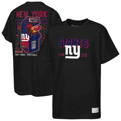  New York Giants Mitchell & Ness Youth Retro Arcade T-Shirt - Black