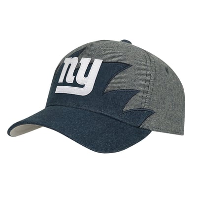 New York Giants Mitchell & Ness Youth Sharktooth Pro Pinch Snapback Hat - Denim

