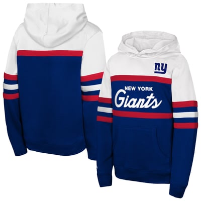  New York Giants Mitchell & Ness Youth Head Coach Hoodie - Royal