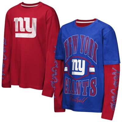 New York Giants Outerstuff Youth Motion Combo Set - Royal/Red