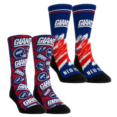  New York Giants Rock Em Youth Throwback Two-Pack Crew Socks Set - Blue