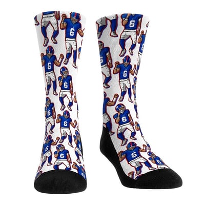 Jaxson Dart New York Giants Rock Em Youth Player Celebration Crew Socks