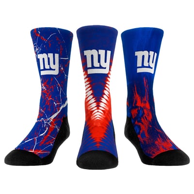  New York Giants Rock Em Youth 3-Pack Crew Socks Set - 