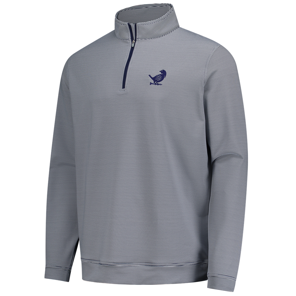 New York Golf Club Peter Millar TGL Perth Sugar Stripe Performance Quarter-Zip Pullover - Navy