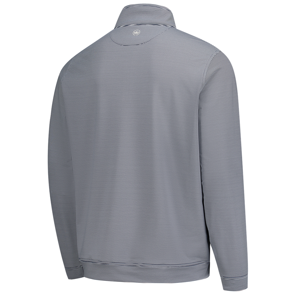 New York Golf Club Peter Millar TGL Perth Sugar Stripe Performance Quarter-Zip Pullover - Navy