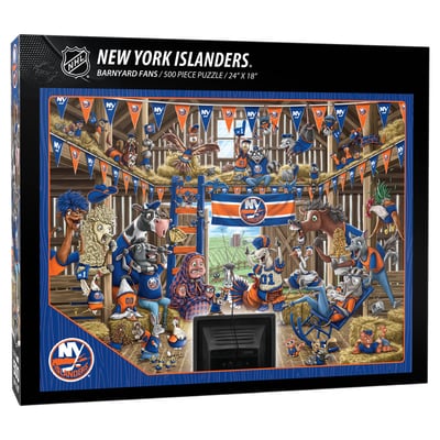 New York Islanders Fanpoint 18" x 24" Barnyard Fans 500-Piece Puzzle