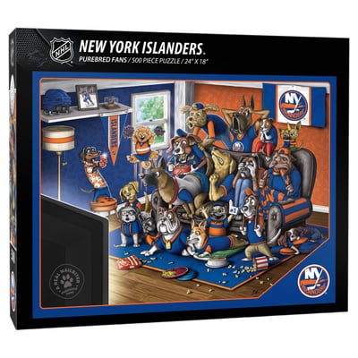 New York Islanders Fanpoint Purebred Fans 18" x 24" A Real Nailbiter 500-Piece Puzzle