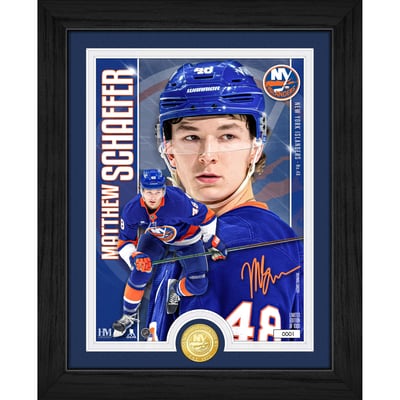 Matthew Schaefer New York Islanders Highland Mint 13" x 16" Framed Player Collage Bronze Coin Photo Mint