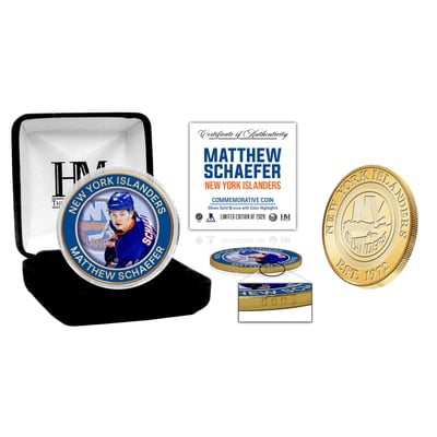Matthew Schaefer New York Islanders Highland Mint 39mm Bronze Color Coin