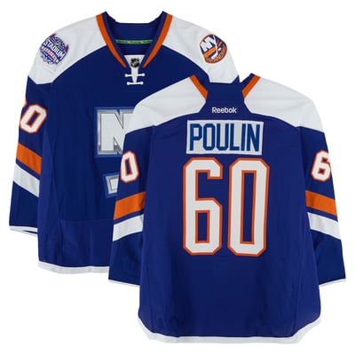 Kevin Poulin New York Islanders Fanatics Authentic Player-Issued #60 Royal Jersey vs. New York Rangers on January 29, 2014 
