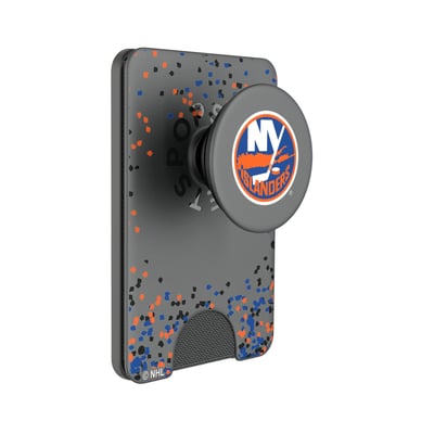 New York Islanders Keyscaper Confetti PopSockets Magnetic Wallet