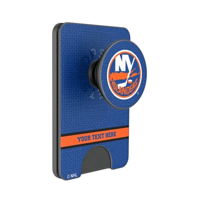 New York Islanders Keyscaper Personalized Solid PopSockets Magnetic Wallet