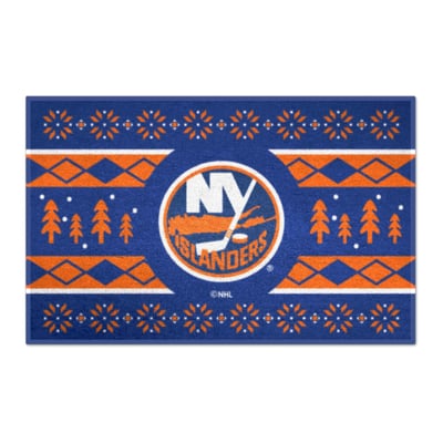 New York Islanders Logo Brands 19" x 30" Holiday Sweater Starter Mat
