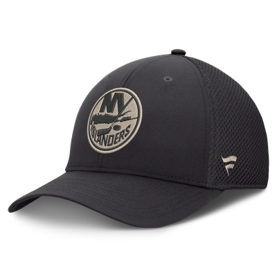New York Islanders Fanatics Authentic Pro Road Meshback Stretch Hat - Charcoal