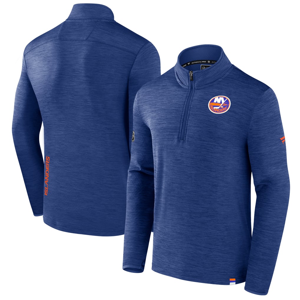  New York Islanders Fanatics Authentic Pro Lightweight Quarter-Zip Pullover - Heather Royal