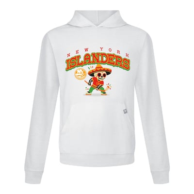New York Islanders Levelwear DOTD Sugar Skull Player Relay Hooded T-Shirt - White
