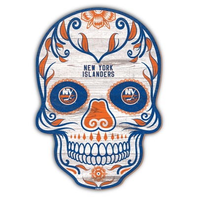 New York Islanders 12'' Sugar Skull Sign