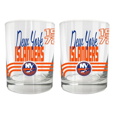 New York Islanders Two-Piece 12oz. Heritage Rocks Glass Set