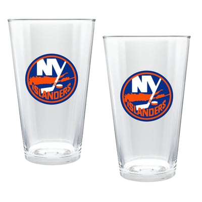 New York Islanders Two-Piece 16oz. Double Play Pint Glass Set