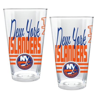 New York Islanders Two-Piece 16oz. Heritage Pint Glass Set