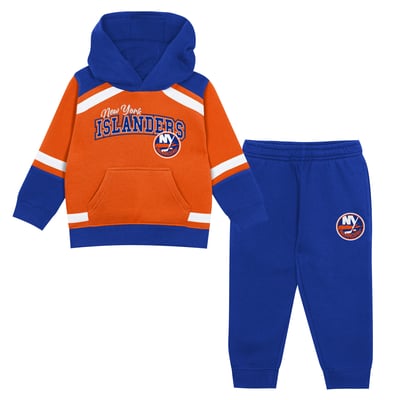 New York Islanders Outerstuff Toddler Ice Explorer Hoodie & Pants Set - Orange/Royal