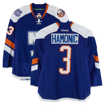 Travis Hamonic New York Islanders Fanatics Authentic Player-Issued #3 Royal Jersey vs. New York Rangers on January 29, 2014 