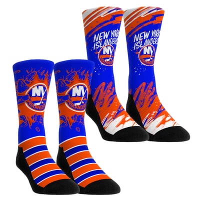  New York Islanders Rock Em Unisex Ice Breaker Two-Pack Crew Socks Set - Blue
