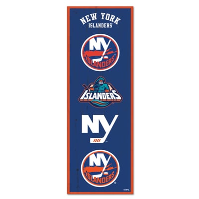 New York Islanders WinCraft 6" x 17" Logo Evolution Wood Sign