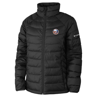  New York Islanders Columbia Women's Omni-Heat Powder Lite II Raglan Full-Zip Jacket - Black