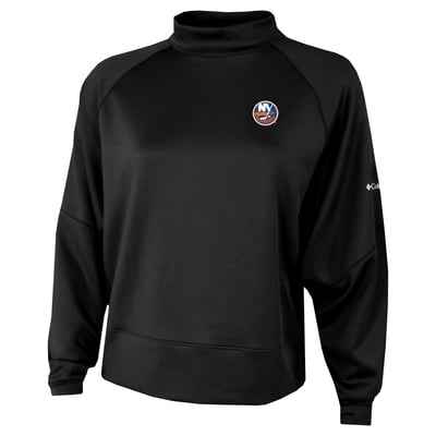  New York Islanders Columbia Women's Par Performance Mock Neck Raglan Dolman Sweatshirt - Black