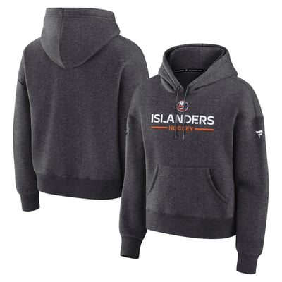New York Islanders Fanatics Women's Authentic Pro Primary Pullover Hoodie - Charcoal