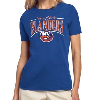 New York Islanders Starter Women's Arch Stripe T-Shirt - Royal