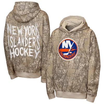 New York Islanders Outerstuff Youth Fast & Furious Oversized Pullover Hoodie - Natural
