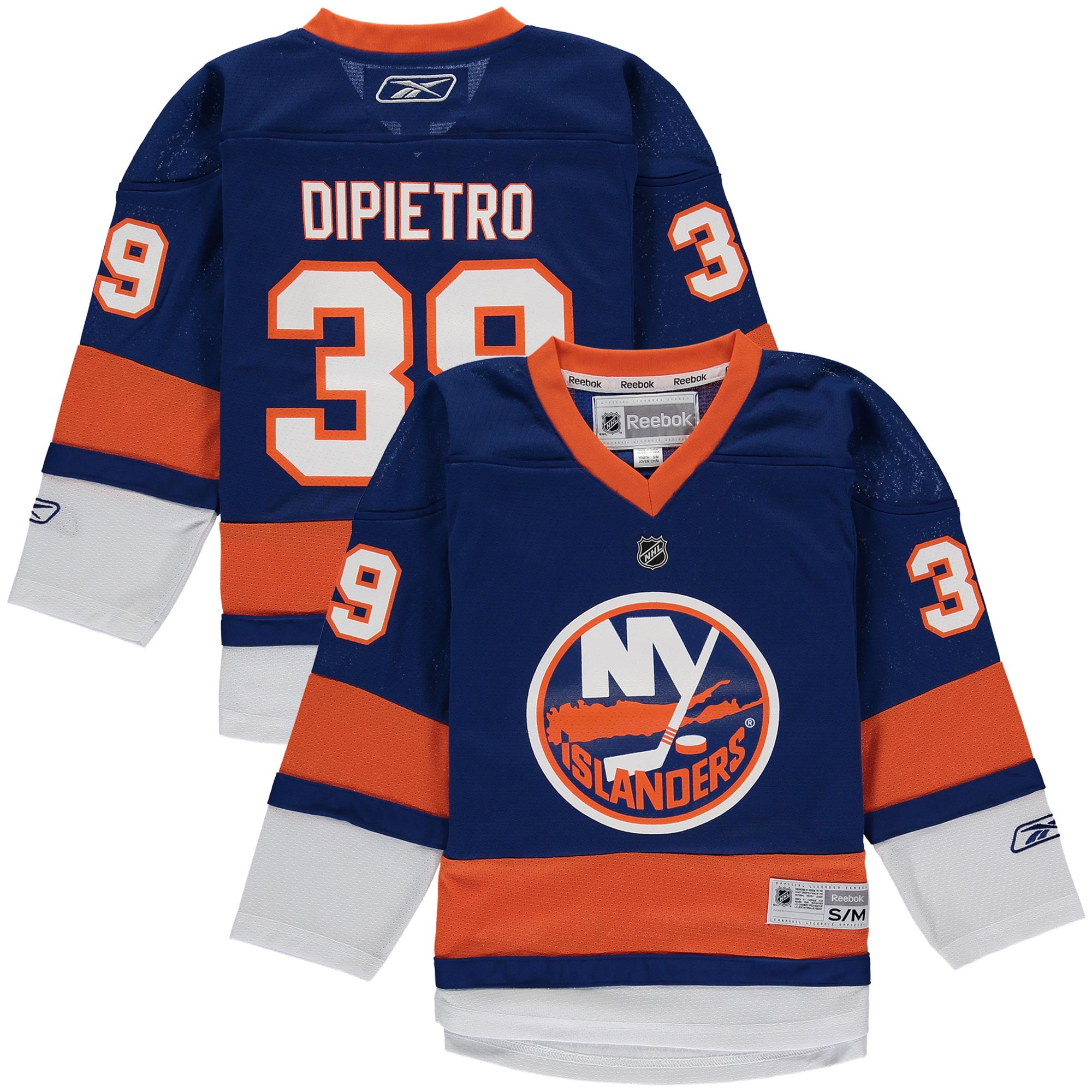 Youth New York Islanders Rick DiPietro Reebok Royal Premier Player 