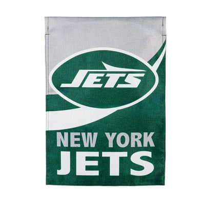  New York Jets 12.5" x 28" Color Wave Double-Sided Burlap Garden Flag