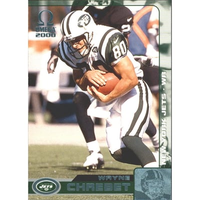 2000 Pacific Omega Platinum Blue #92 Wayne Chrebet