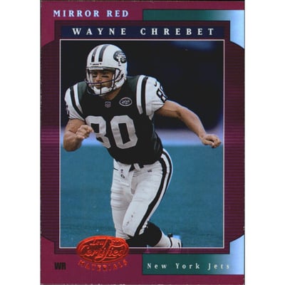 2001 Leaf Certified Materials Mirror Red #100 Wayne Chrebet