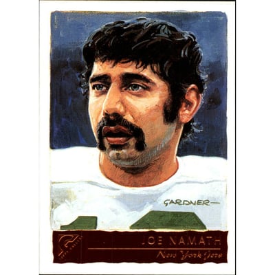 2001 Topps Gallery #145A Joe Namath HTA/(pictured in a Jets jersey)