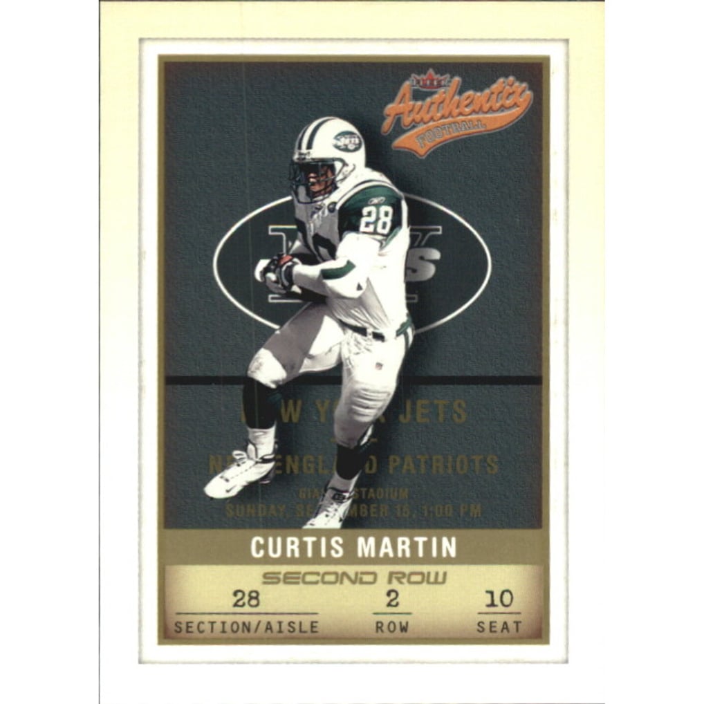 2002 Fleer Authentix Second Row #65 Curtis Martin