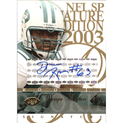 2003 SP Signature Autographs Blue Ink #DR DeWayne Robertson