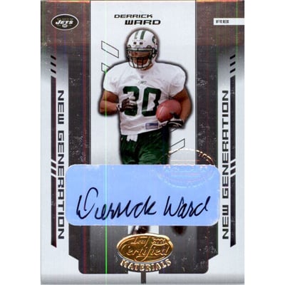 2004 Leaf Certified Materials #167 Derrick Ward AU RC