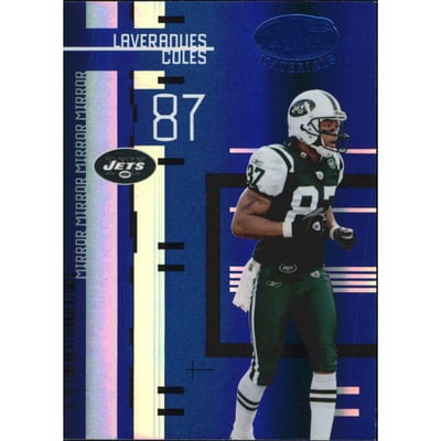 2005 Leaf Certified Materials Mirror Blue #84 Laveranues Coles