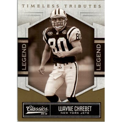 2010 Classics Timeless Tributes Gold #249 Wayne Chrebet